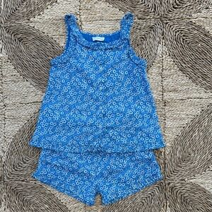 Minnow Blue Floral Short Set